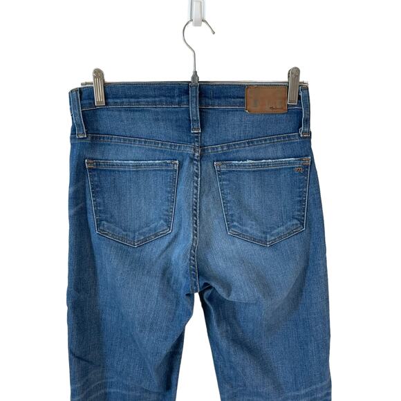 MADEWELL Women's TALL Slim Straight Distressed Jeans Medium Wash Size 26 Tall - Picture 5 of 12